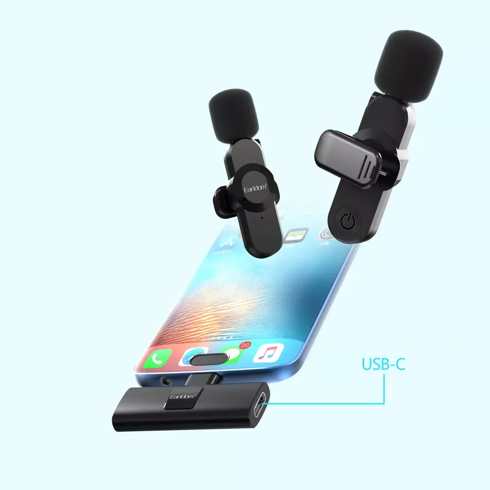 Беспроводной микрофон для телефона USB C — Earldom ET-MC8C — фото 5