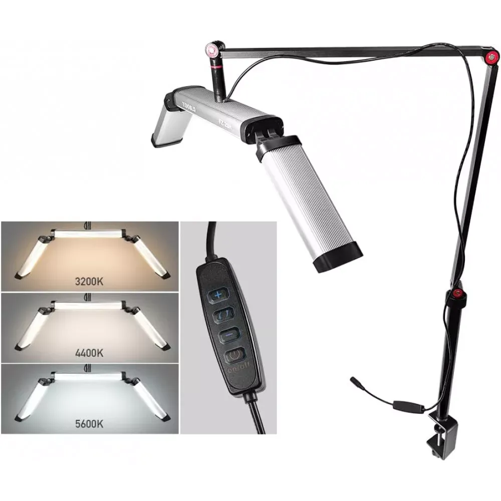 Бестеневая LED лампа FZ-20H с креплением к столу - фото 7