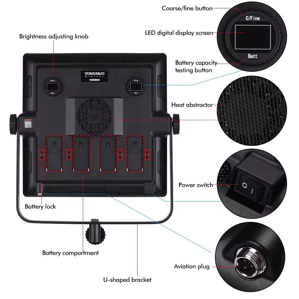 Видеосвет LED Bi-Color — Yongnuo YN10800 - фото 8