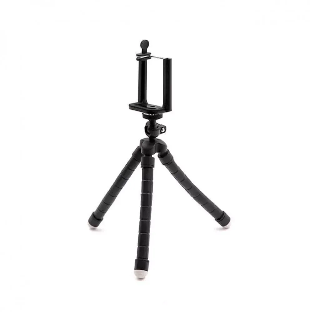 Гибкий мини-штатив тринога трипод для телефона и камеры (осьминог, паук) GoPro экшн камеры 25 см — Black - фото 4