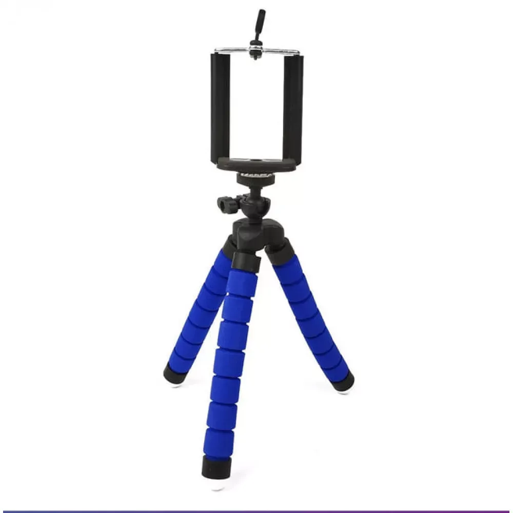 Гибкий мини-штатив тринога трипод для телефона и камеры (осьминог, паук) GoPro экшн камеры 25 см — Blue — Различные