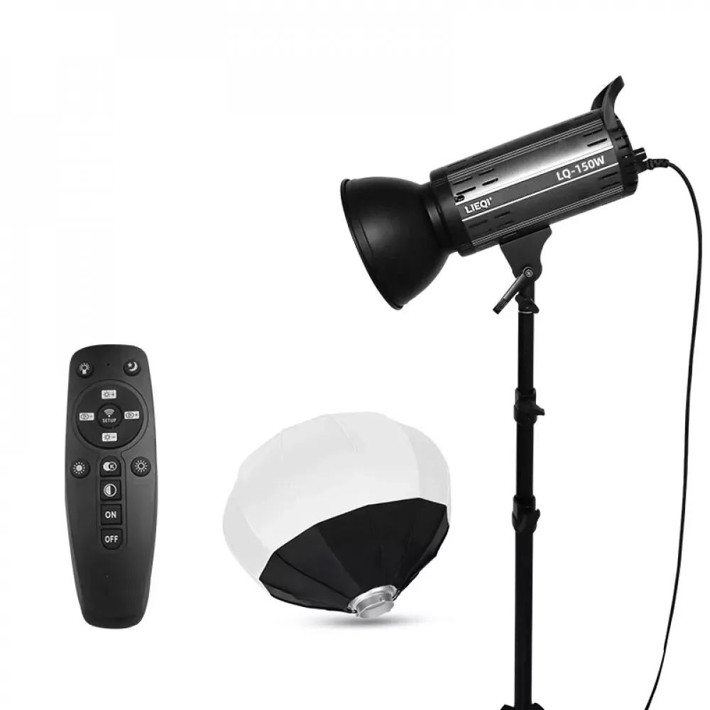 Комплект сферический софтбокс, прожектор, штатив LED LQ-150, 200W (5600k) - фото 3