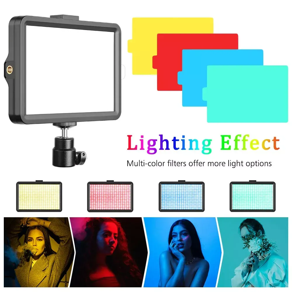 Лампа видеосвет LED 20 cm 8" VIVA VL8 | 4 color filters |  120 Lights | USB | 15W,5V — VIVA