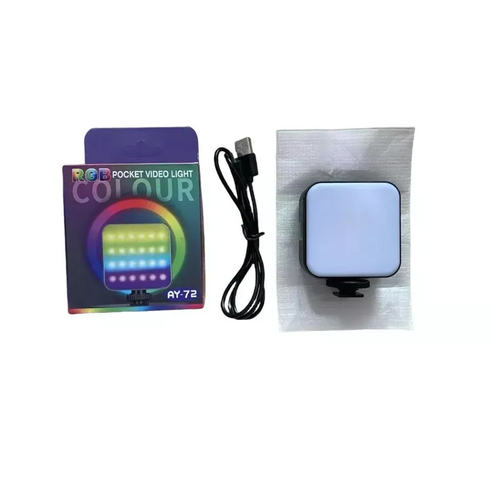 Лампа видеосвет LED AY-72 RGB