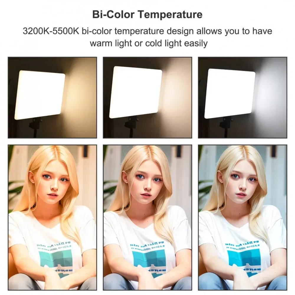 Лампа видеосвет LED JM666 36x25 cm 416 Lights 3200K-5500K - фото 3