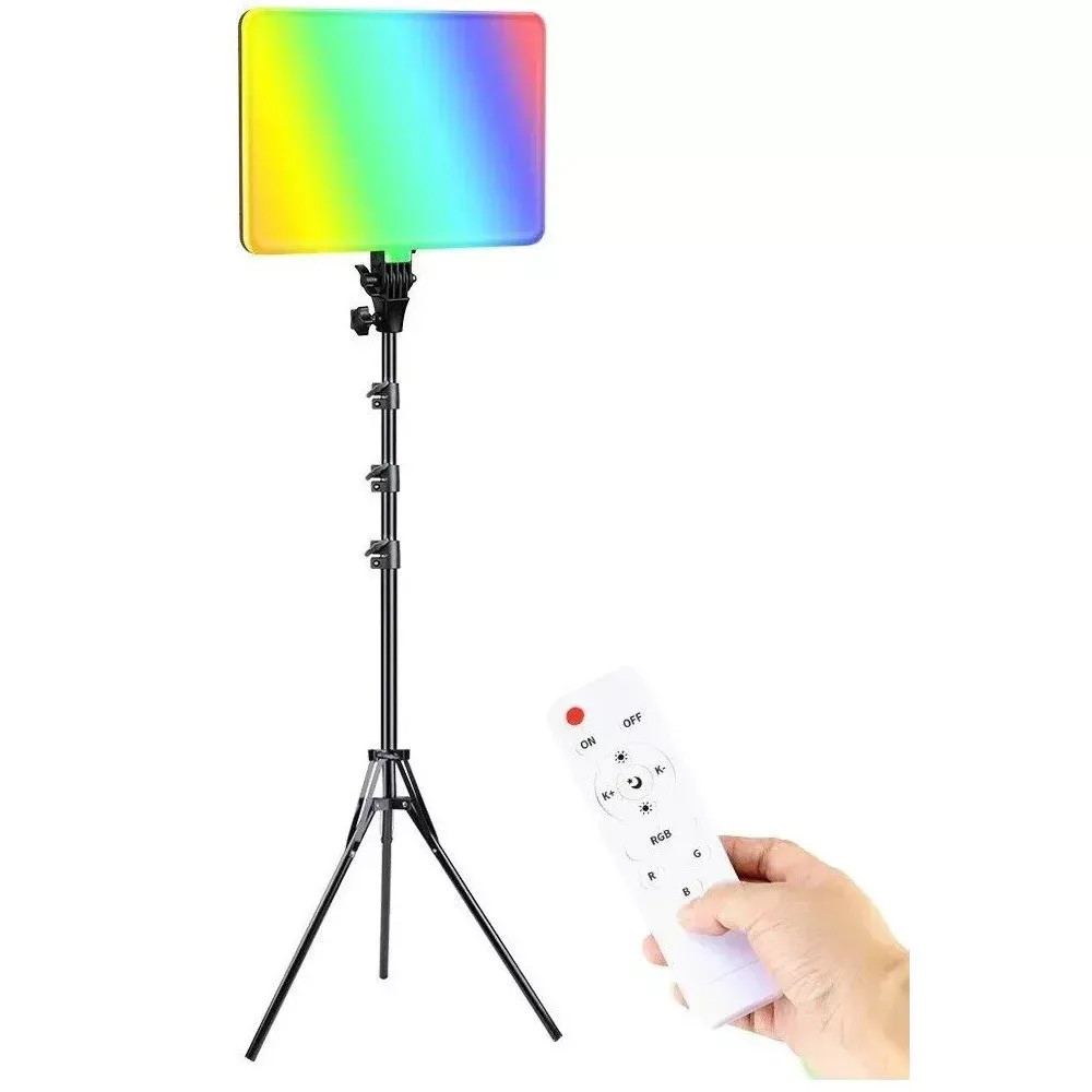 Лампа видеосвет LED RGB PM-36 36x25 cm 352 Lights 3000K-6500K Remote Adapter - фото 3