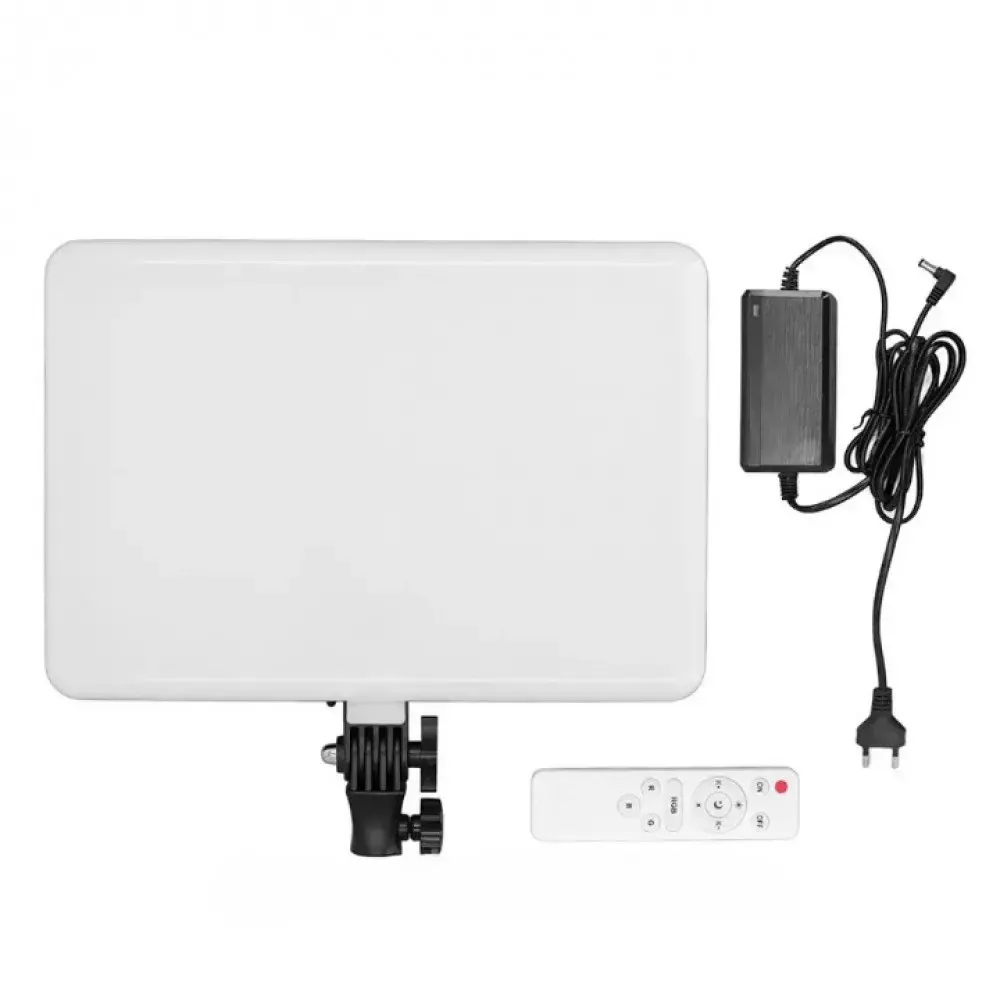 Лампа видеосвет LED RGB | PM-36 | 36x25 cm | 352 Lights | 2700K-6000K | Remote | Adapter | - фото 6