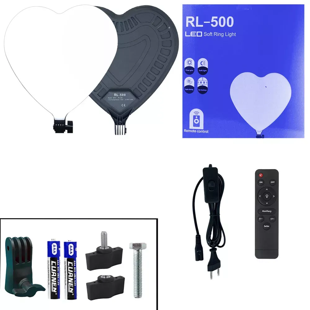 Лампа видеосвет LED RL-500 \ светильник сердце 30/32 - фото 3