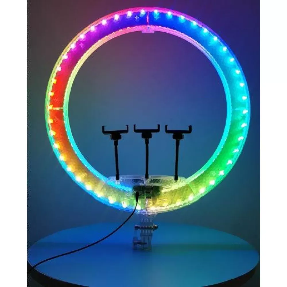 Лампа Кольцевая LED 3D-56 RGB 56 cm 22" | 480 Lights |112 RGB | Remote | 3 Holders | — Различные