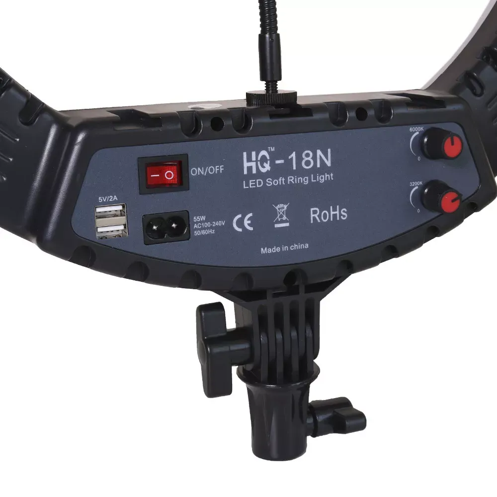 Лампа Кольцевая LED 46 cm 18" 55W HQ-18N - фото 5