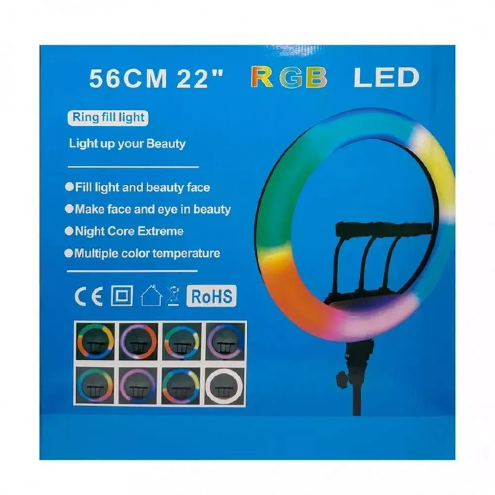Лампа Кольцевая LED 56 RGB cm 22" | 480 Lights | 64 RGB LJJ56 - фото 6