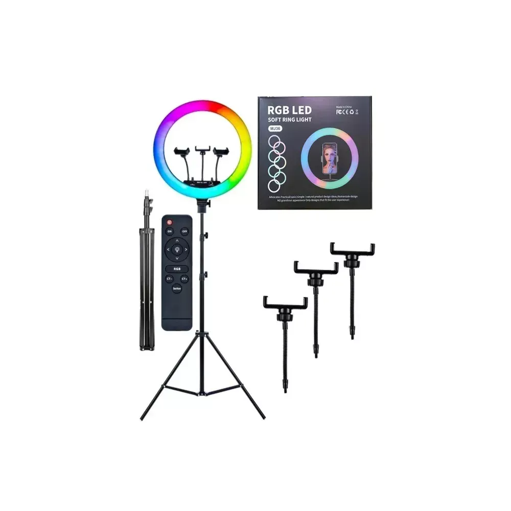 Лампа Кольцевая LED LJJ-36 RGB 36 cm 14" | 192 Lights | 39 RGB | - фото 3