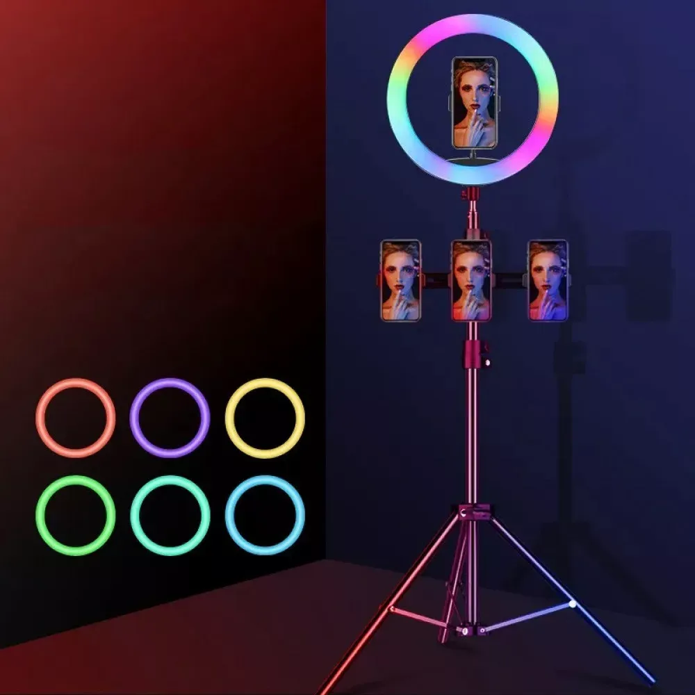 Лампа Кольцевая LED LJJ-36 RGB 36 cm 14" | 192 Lights | 39 RGB | - фото 6