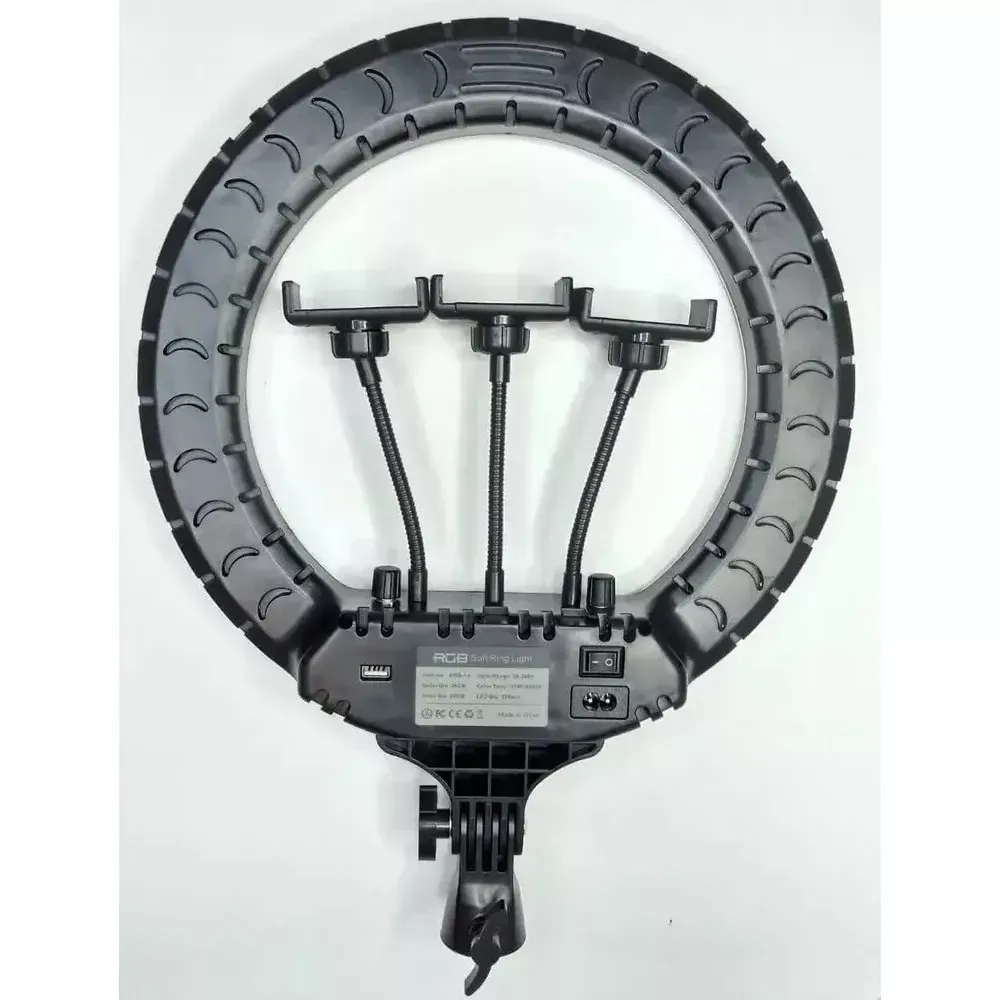 Лампа Кольцевая LED RL-14 RGB Original 36cm  36w  | 192 Lights | Remote I 3m cable with plug  I 3 holder I carry bag - фото 5