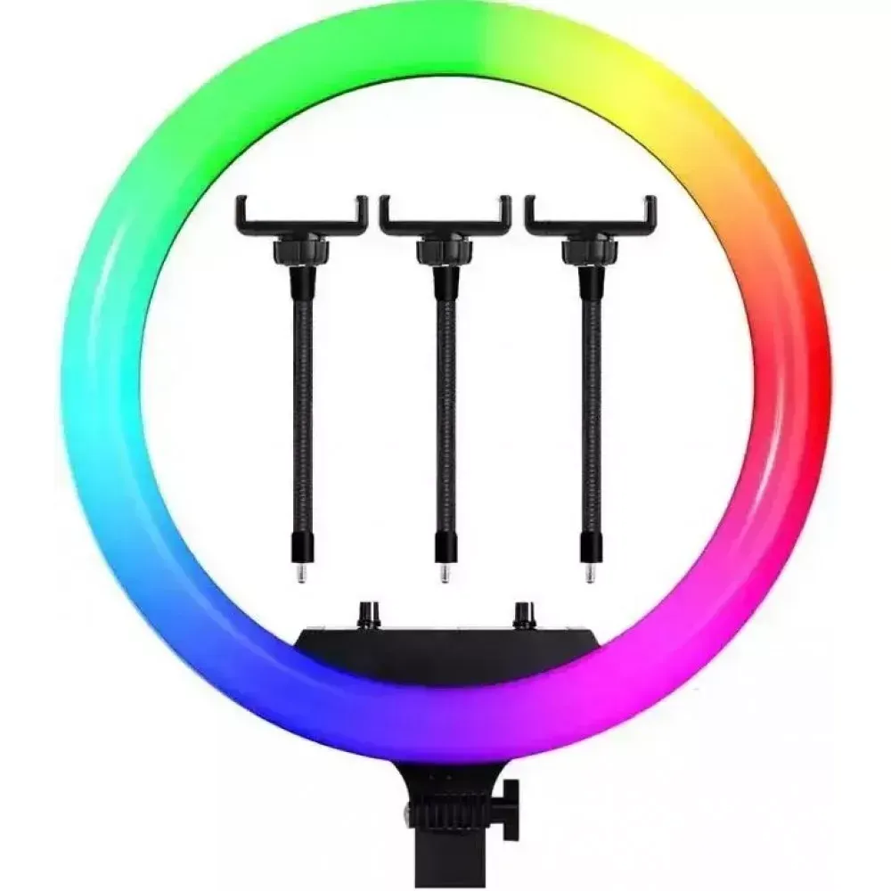 Лампа Кольцевая LED RL-14 RGB Original 36cm  36w  | 192 Lights | Remote I 3m cable with plug  I 3 holder I carry bag - фото 8