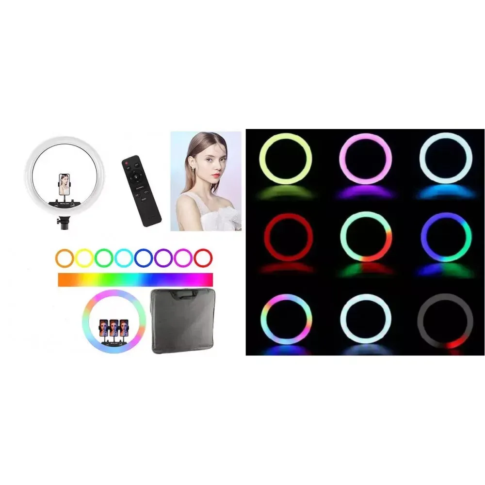 Лампа Кольцевая LED RL-18 RGB Original 46 cm 18" | 416 Lights - фото 3