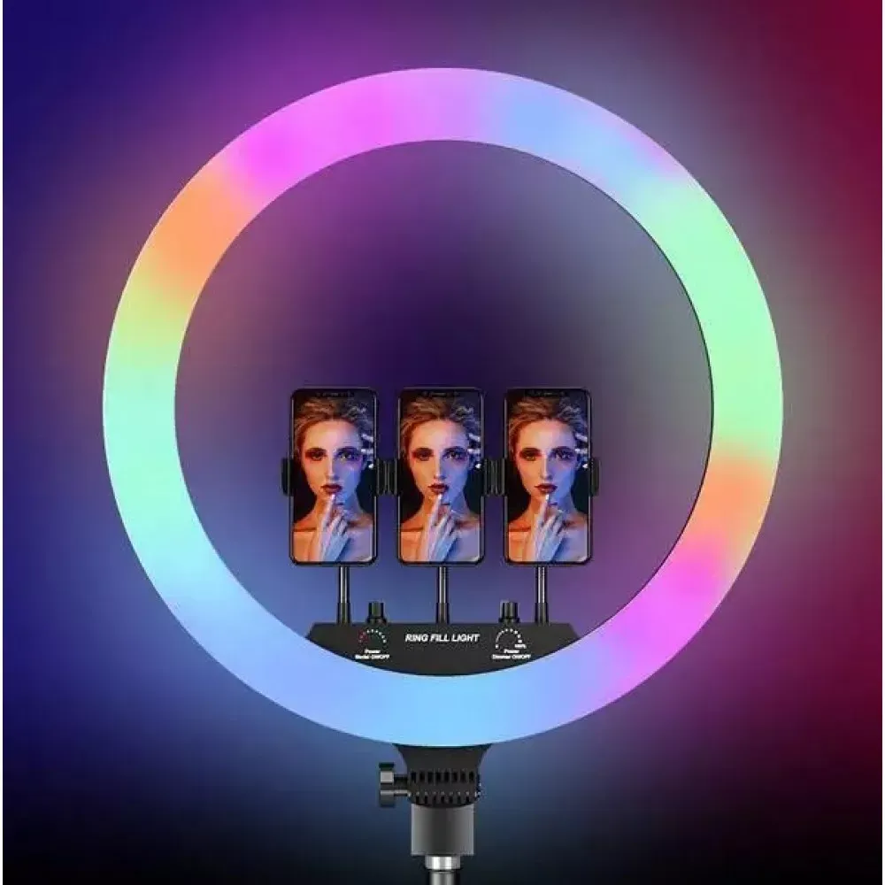 Лампа Кольцевая LED RL-18 RGB Original 46 cm 18" | 416 Lights - фото 7