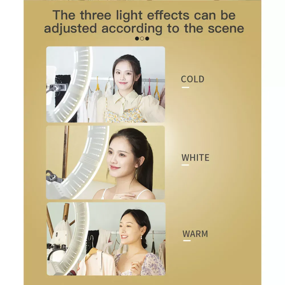 Лампа Кольцевая LED Veron FS-640 II 55см 100W 3200-5500K white с зеркалом - фото 6