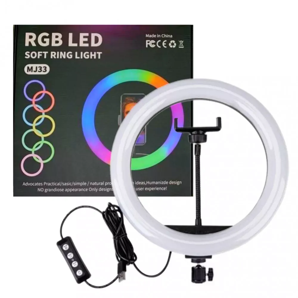 Лампа Кольцевая RGB LED MJ-33 — фото 3