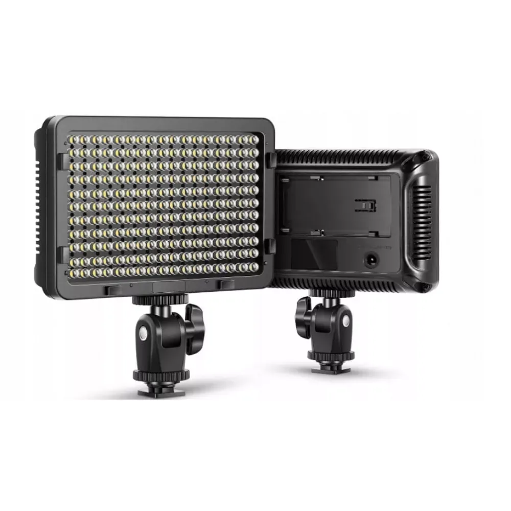 Накамерный видеосвет LED — PT-176S   2 COLORS (11W/1320LM/LED176 PCS/3200K-5600K)LED DISPLAY +Battery F550/7.2V/2200Mah+Charger - фото 3