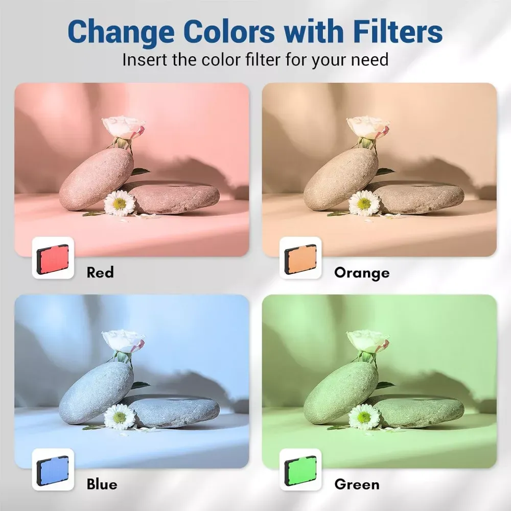 Накамерный видеосвет LED — PT-176S  5 COLORS (11W/1320LM/LED176 PCS/3200K-5600K)LED DISPLAY BATTERY NP-F550+CHARGER - фото 7