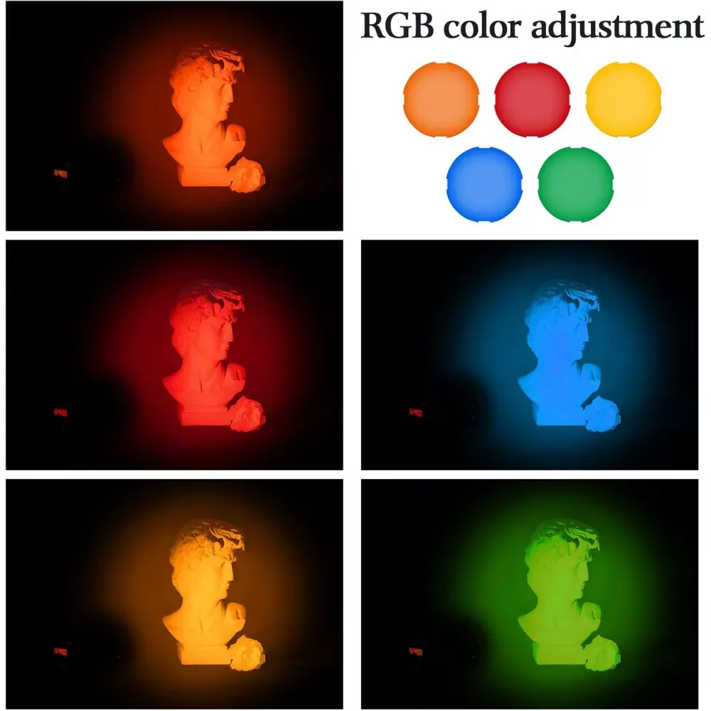 Светодиодный прожектор LED P60S двухцветная, 2500K-8500K, CRI 95, с ручкой, для освещения видеосъемки и влогов - фото 5