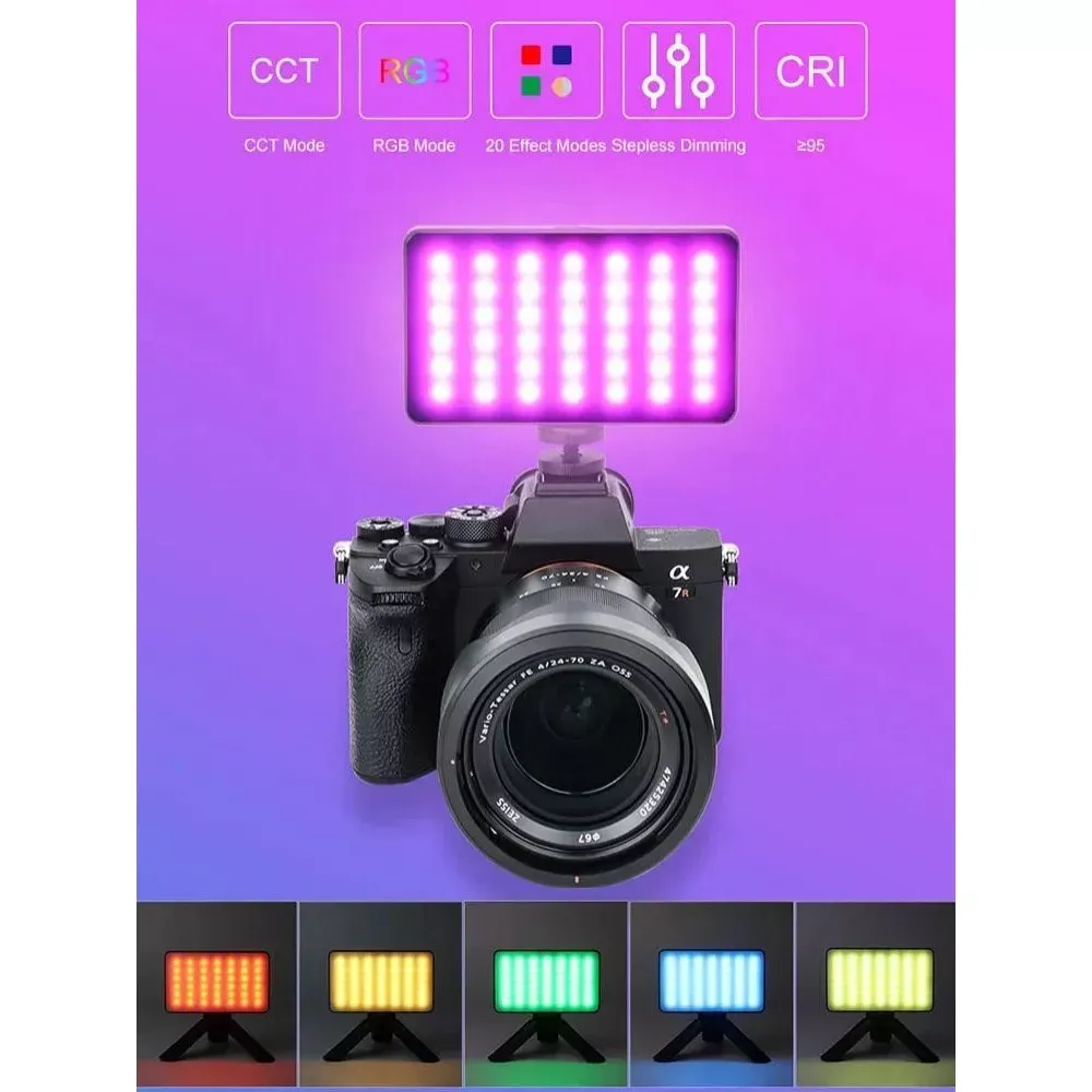 Селфи вспышка ADDWING VL-1158 RGB 8W 2700-6500K/ 2000MA — фото 5