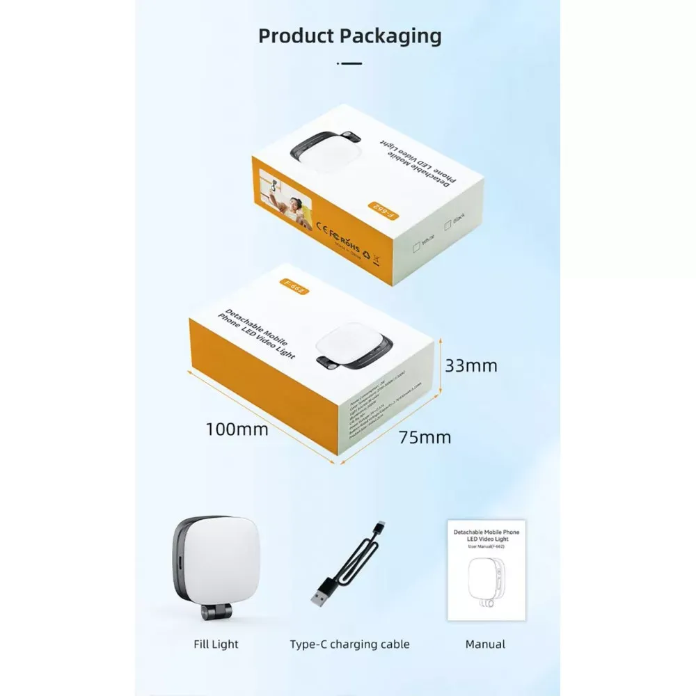 Селфи вспышка F-662 — Black - фото 3