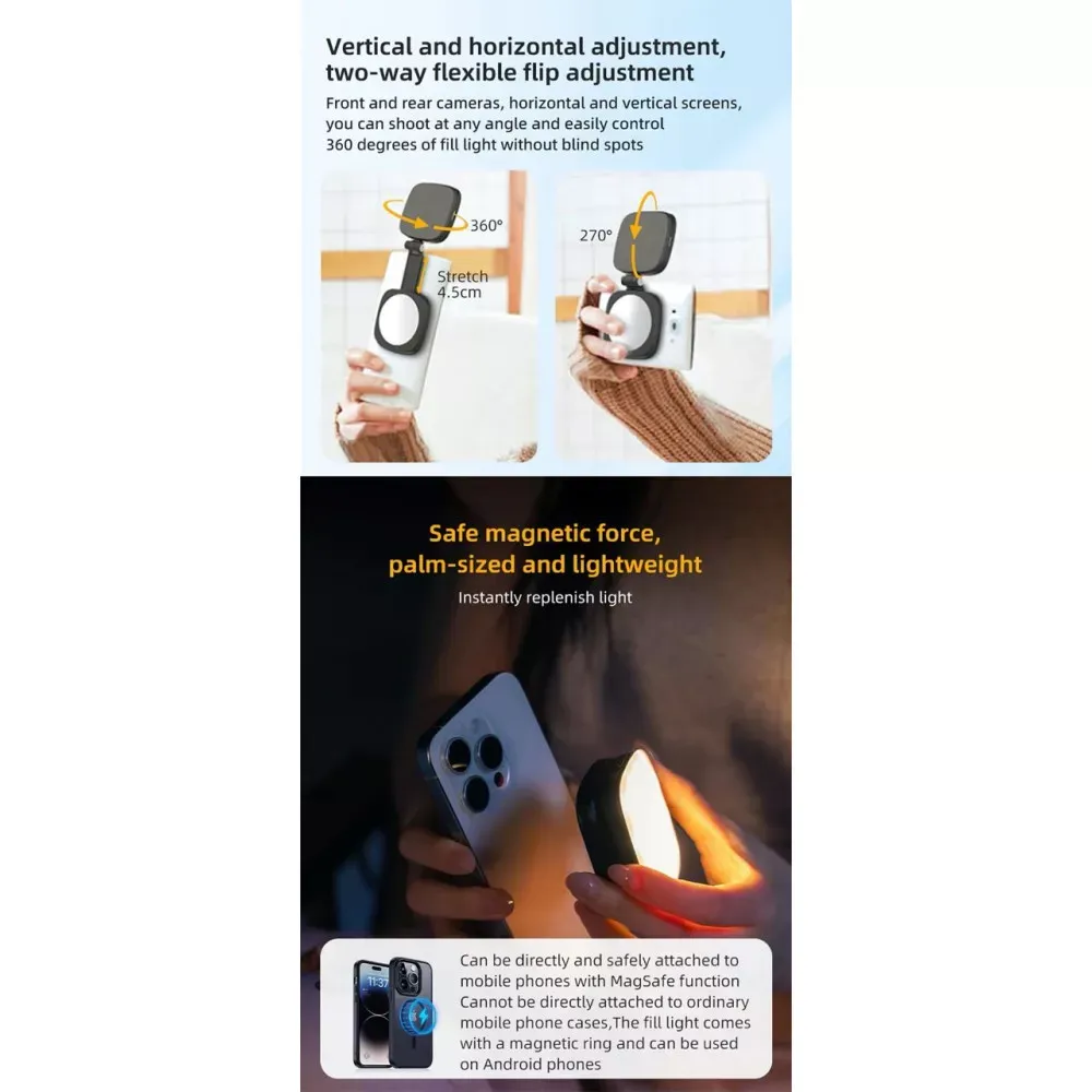 Селфи вспышка F-662 — Black - фото 5