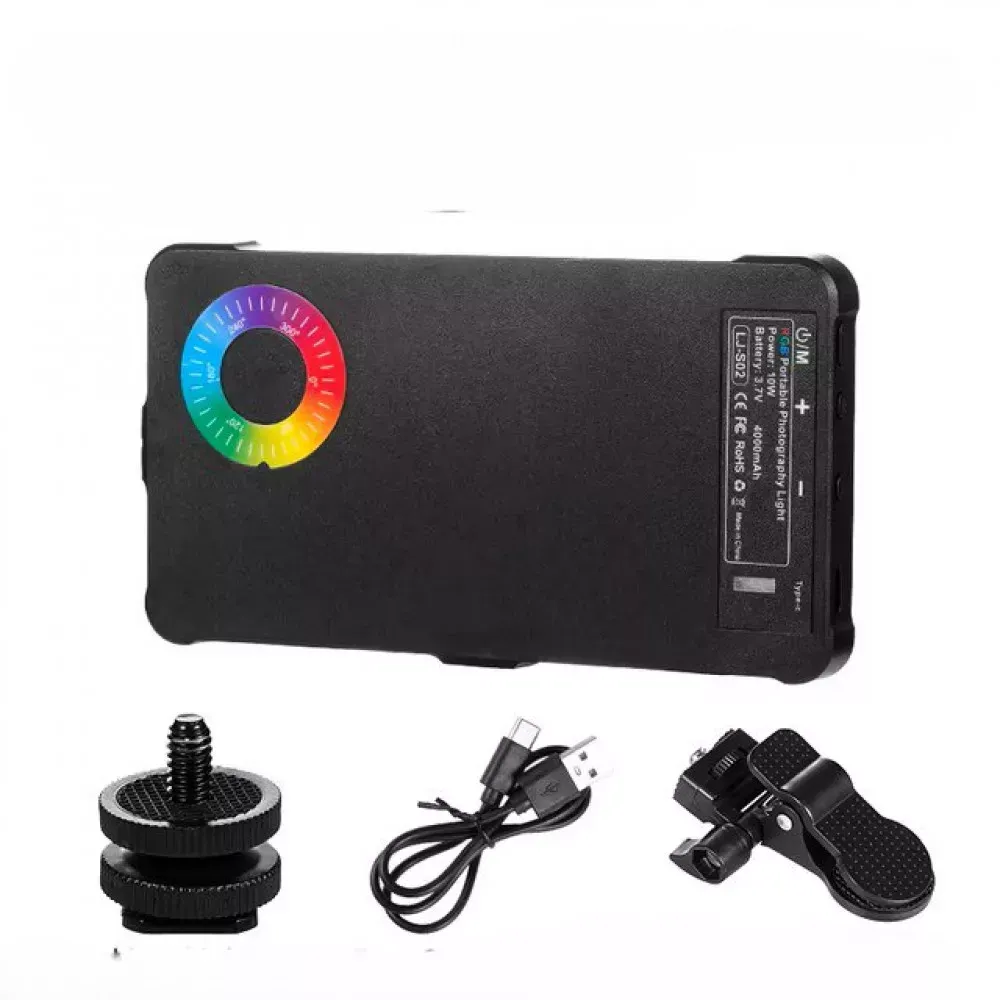 Селфи вспышка LJ-S02 RGB mobile phone light 4000mAh 3000-6500K — фото 4