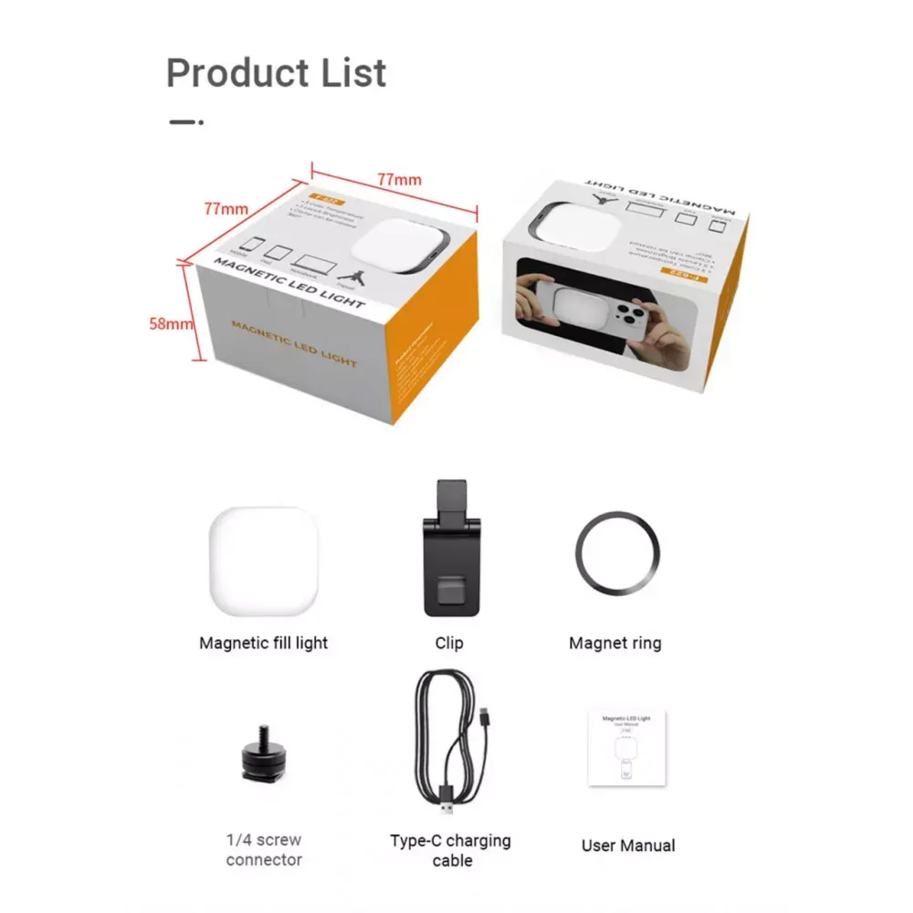 Селфи вспышка аккумуляторная F-622  с MagSafe и прищепкой - фото 3