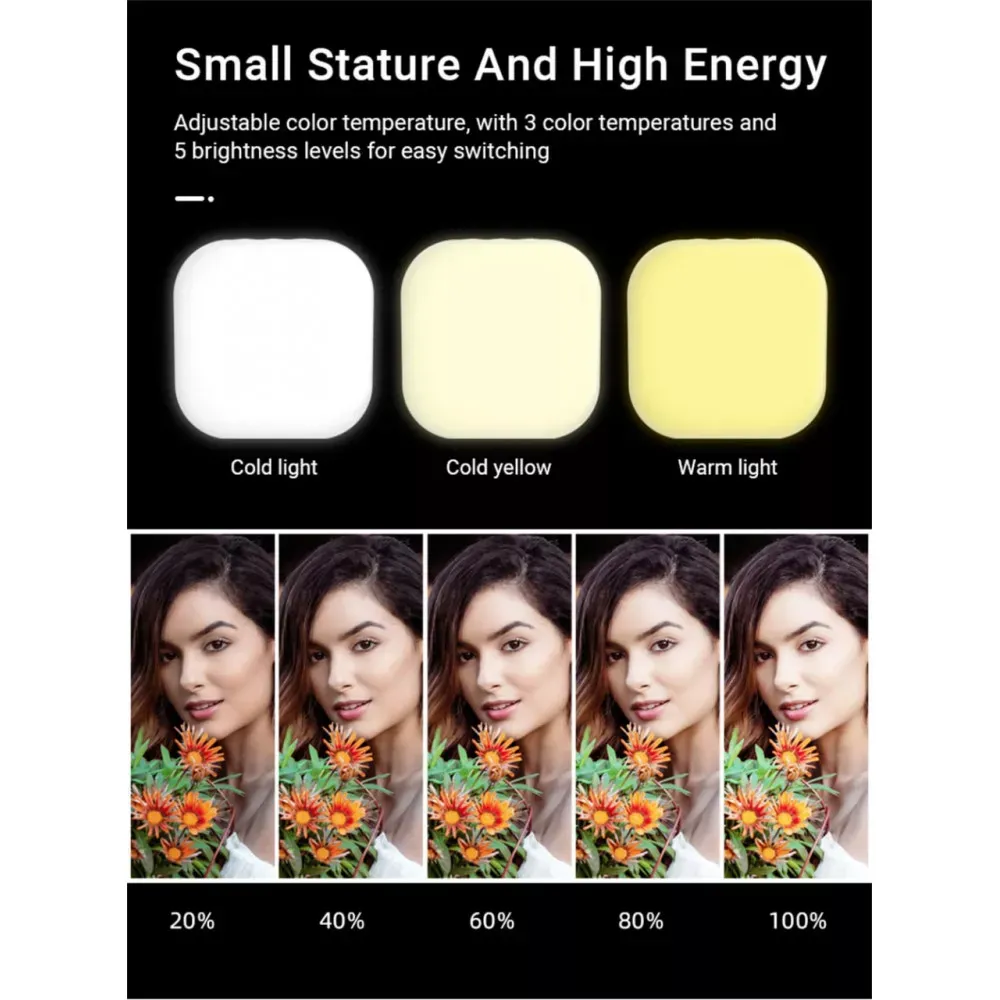 Селфи вспышка аккумуляторная F-622  с MagSafe и прищепкой - фото 9