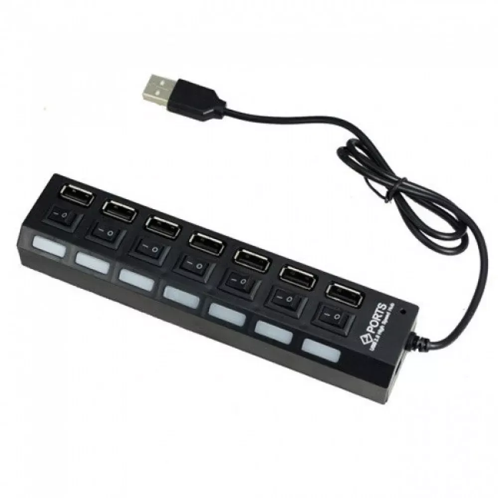 USB HUB Power Button ; USB 2.0 To 7 USB - фото 3