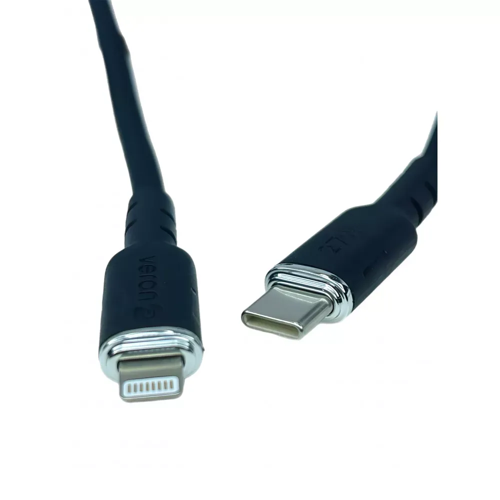 Silicone Cable USB C to Lightning 27W PD (2m) Veron CL07 - фото 4