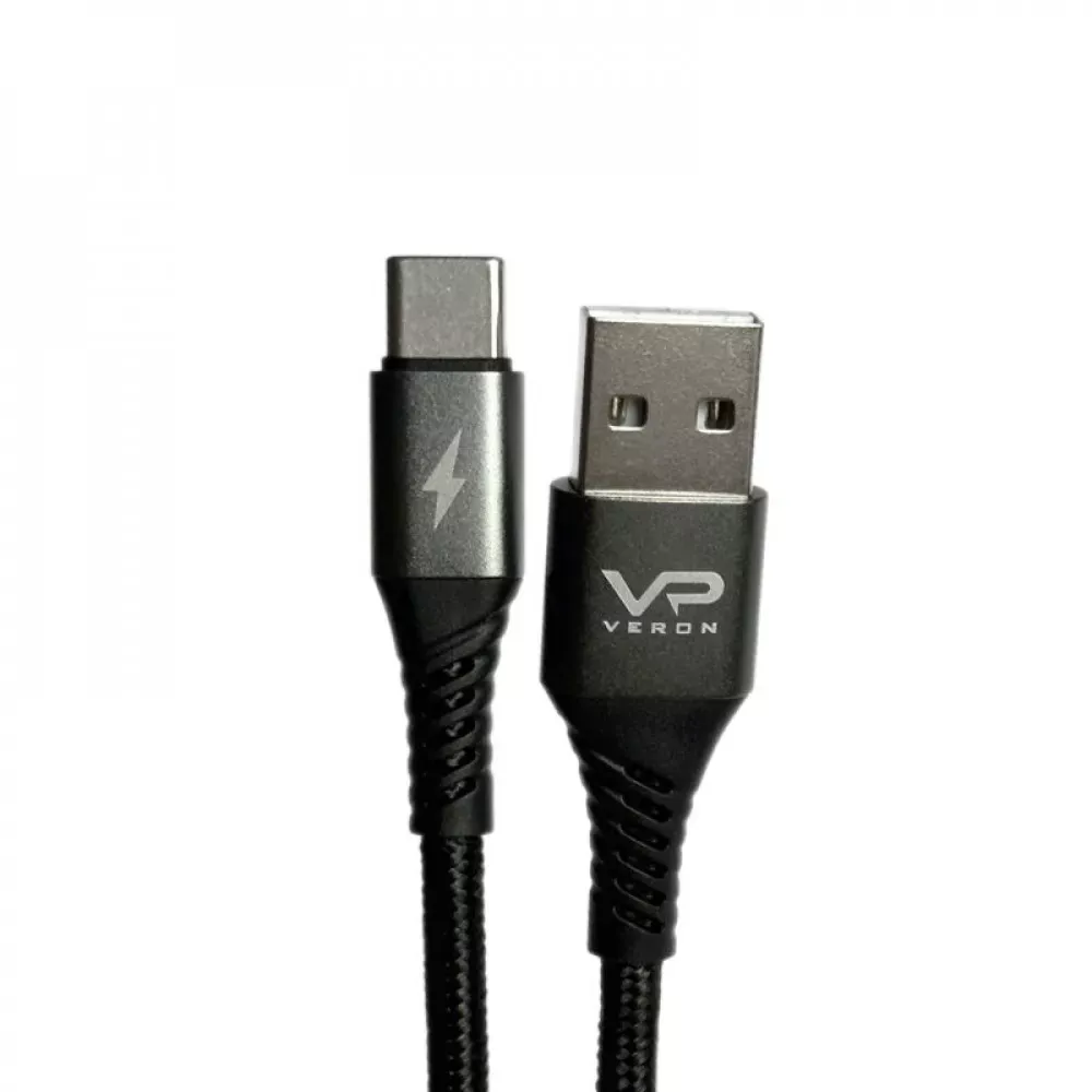 Кабель USB C 3A (0.25m) Veron NC09 Nylon - фото 6