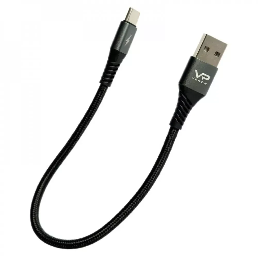 Кабель USB C 3A (0.25m) Veron NC09 Nylon - фото 7