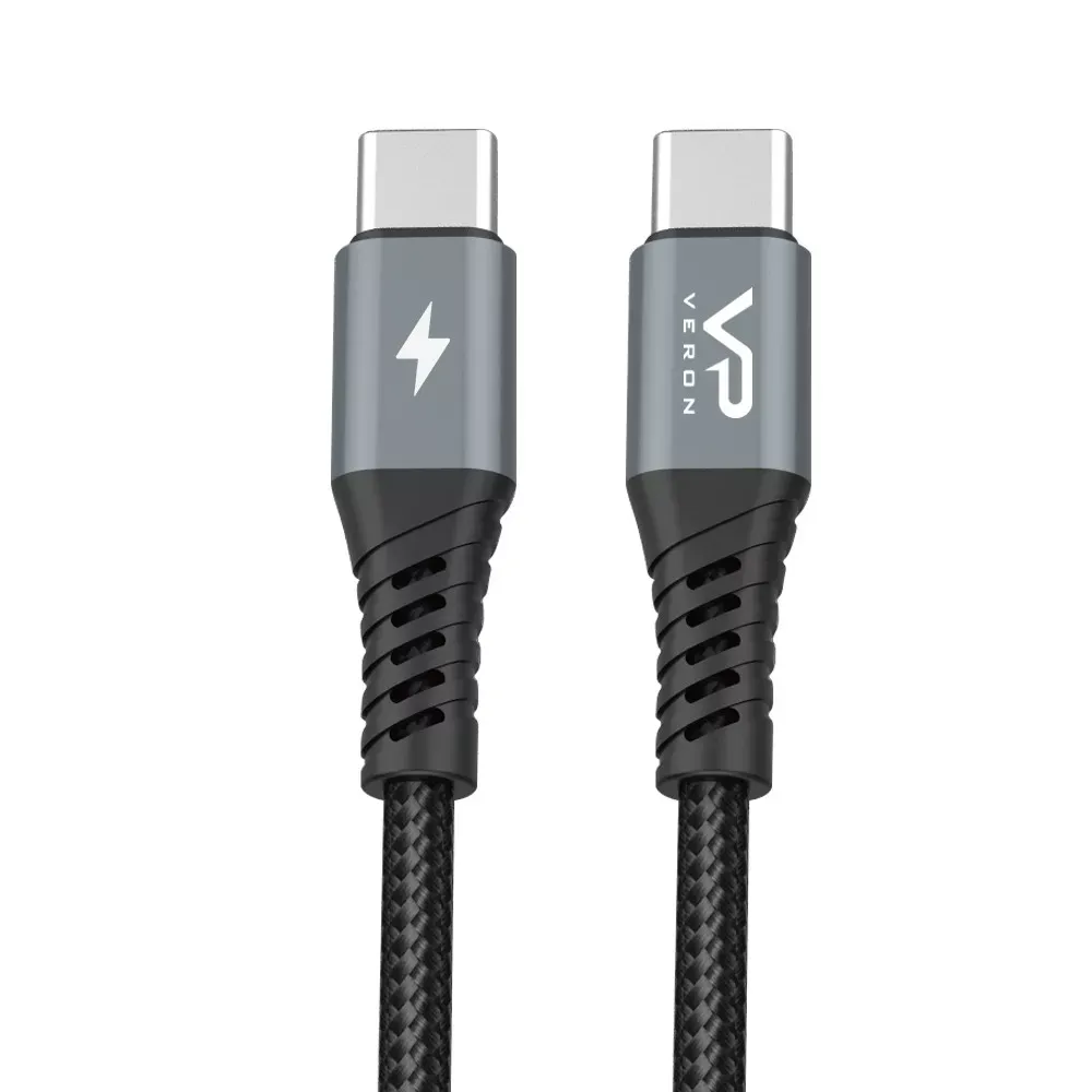 Кабель USB C to C 20W PD (0.25m) Veron C09s Nylon — VERON