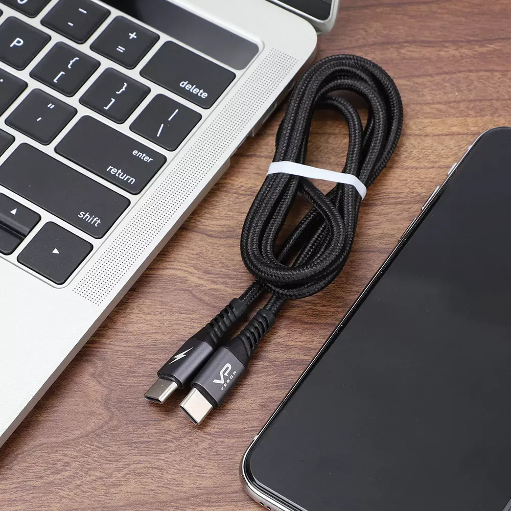 Кабель USB C to C 20W PD Veron C09s Nylon — фото 5