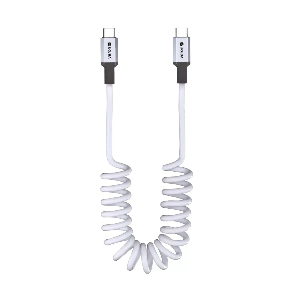 Кабель USB C to C 60W PD (1.8m) Veron CC13 Silicon — Black - фото 4