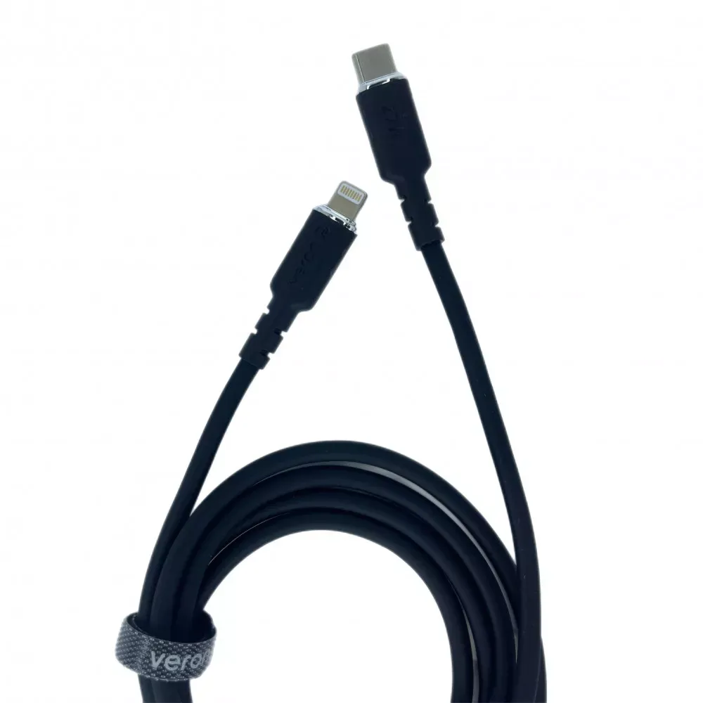 Кабель USB C to Lightning 27W PD (1.2m) Veron CL07 Silicon - фото 4