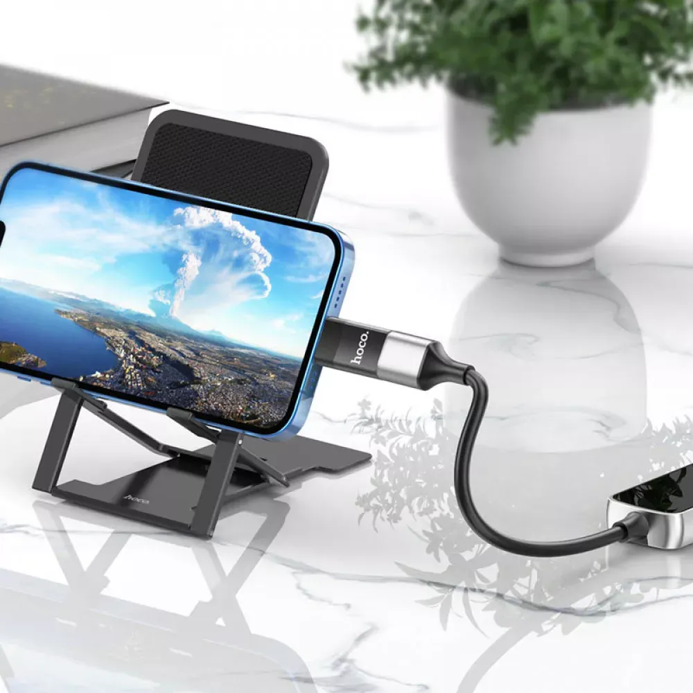 Adapter   USB 2.0 To Lightning — Hoco UA17  989 — Black - фото 4