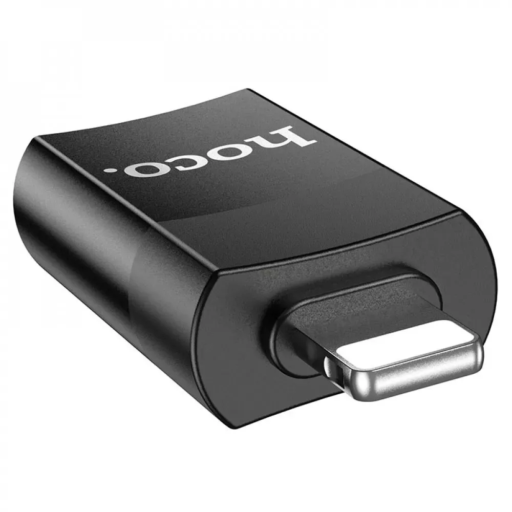 Adapter   USB 2.0 To Lightning — Hoco UA17  989 — Black - фото 5