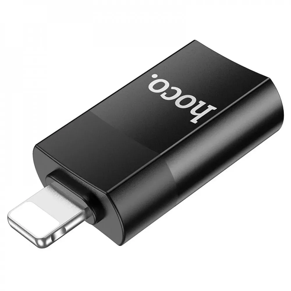 Adapter   USB 2.0 To Lightning — Hoco UA17  989 — Black - фото 6