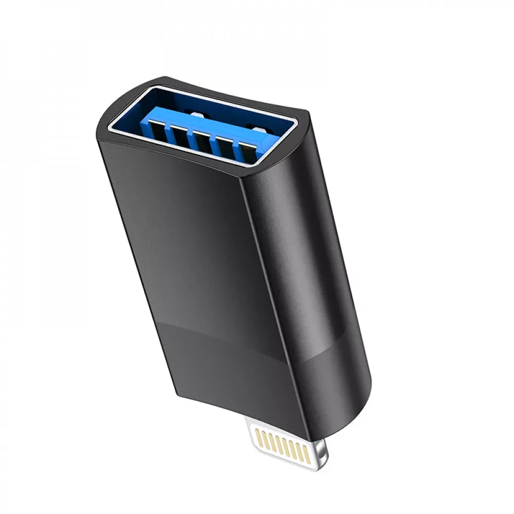 Adapter   USB 2.0 To Lightning — Hoco UA17  989 — Black - фото 8