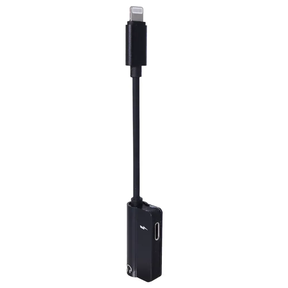 Adapter Lightning To 3.5mm & Lightning MY019 — Black — Различные