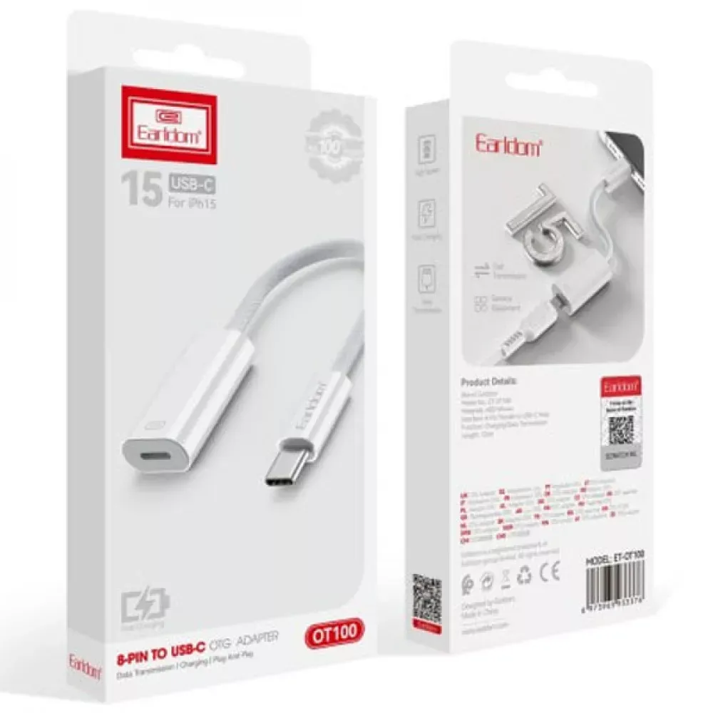 Adapter OTG USB C To 8-Pin Earldom ET-OT100 - фото 3