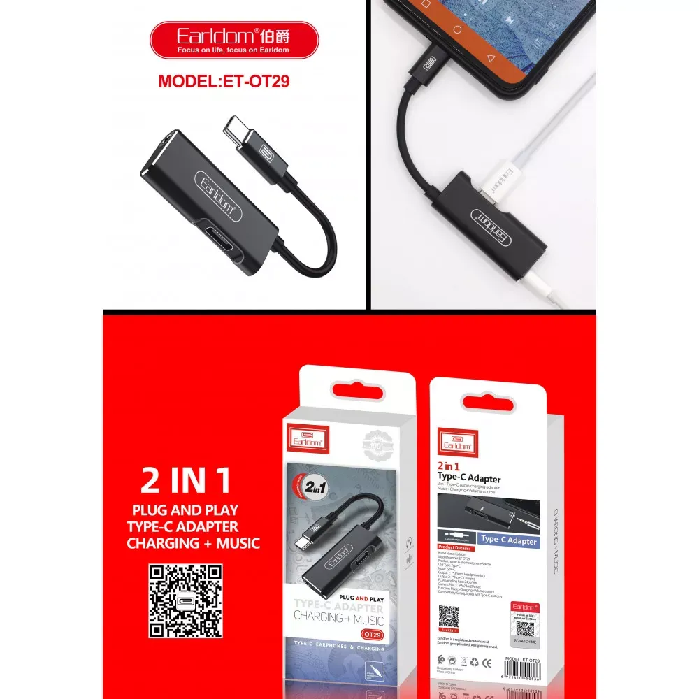 Adapter OTG USB C To USB Earldom ET-OT29 - фото 5