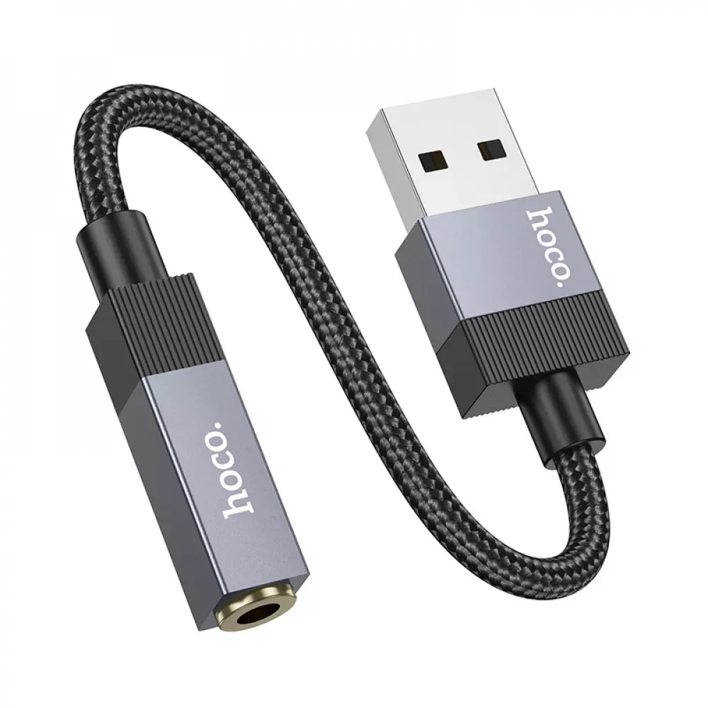 Adapter USB A To 3.5 Hoco UPA32D — Black - фото 4