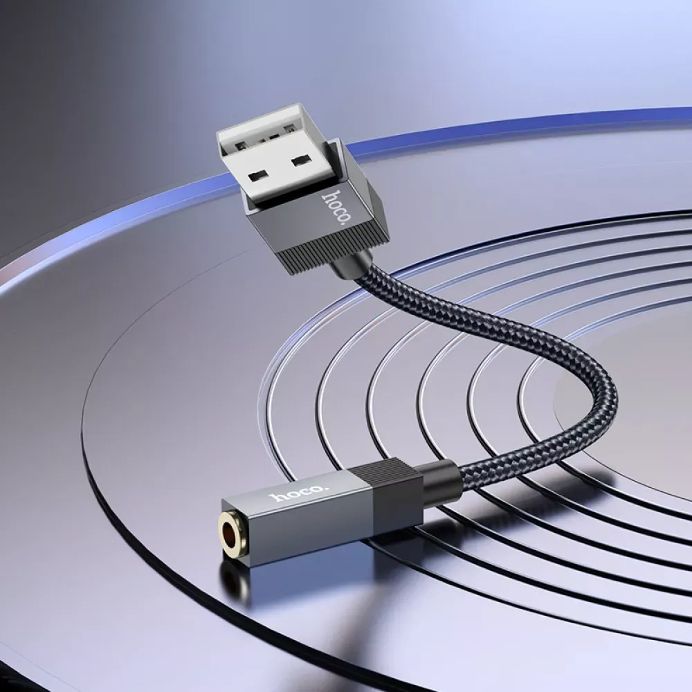 Adapter USB A To 3.5 Hoco UPA32D — Black - фото 5