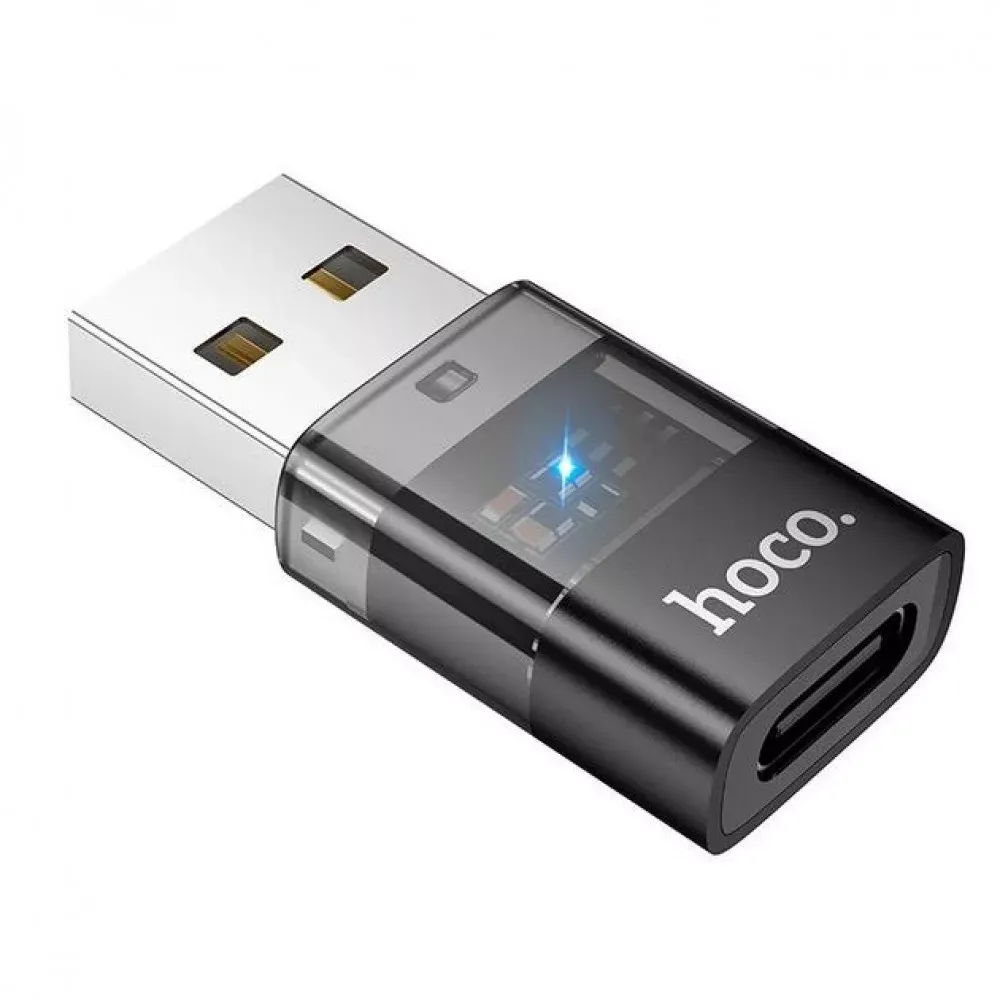 Adapter USB A To USB C Hoco UA36C — Black